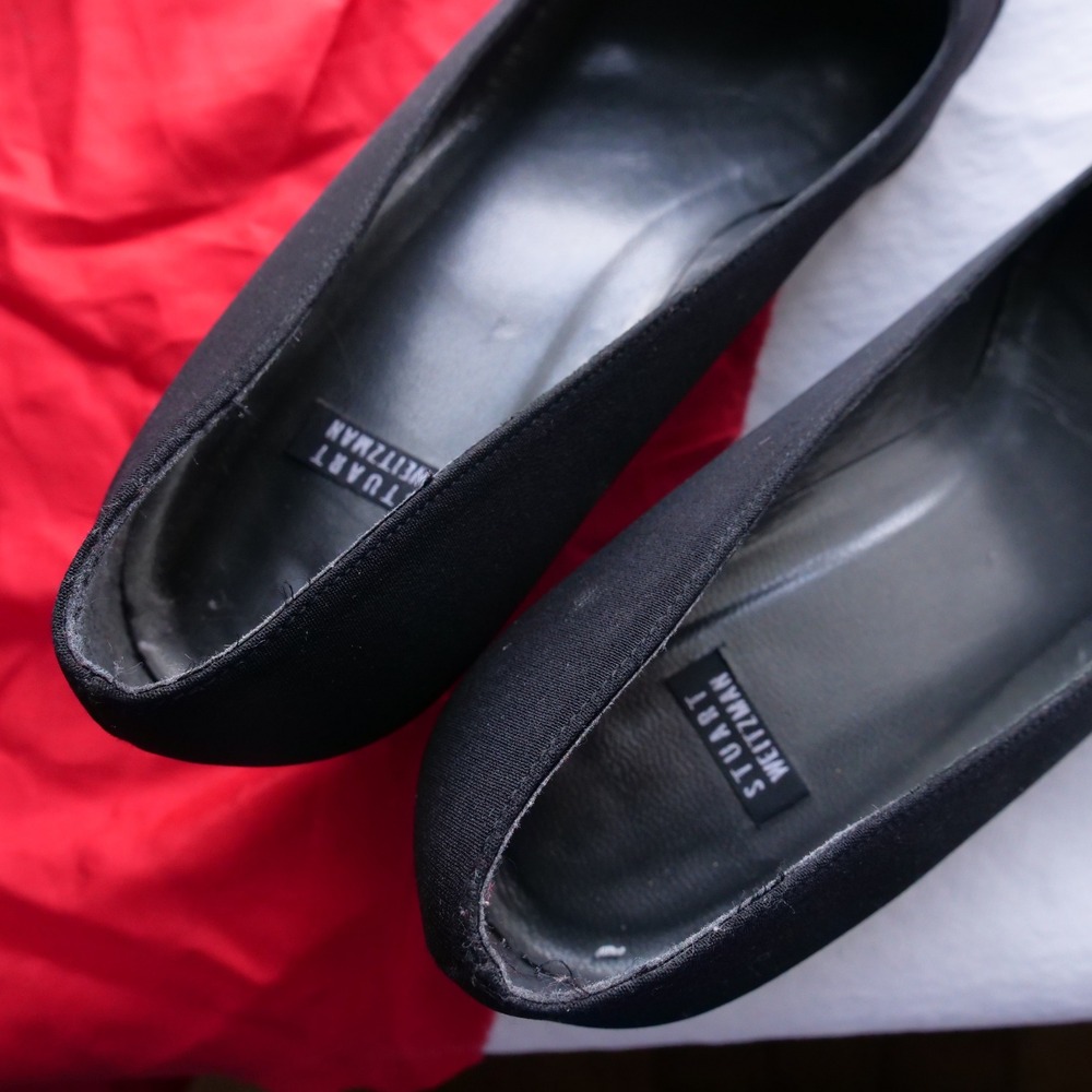 Perfect 90s Stuart Weitzman black kitten heels - Picture 3 of 8